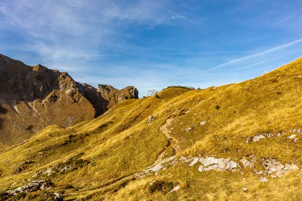 Трохи Осінньої Прогулянки Мальовничому Краєвиді Альгу Поблизу Оберстдорфа Баварії Німеччина — стокове фото