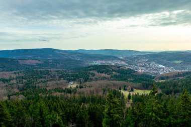Zella-Mehlis yakınlarındaki Thuringian Ormanı 'ndaki Ruppberg' e yürüyüş - Almanya