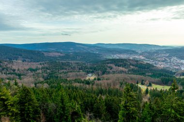 Zella-Mehlis yakınlarındaki Thuringian Ormanı 'ndaki Ruppberg' e yürüyüş - Almanya
