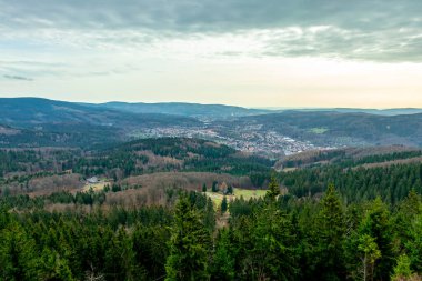 Zella-Mehlis yakınlarındaki Thuringian Ormanı 'ndaki Ruppberg' e yürüyüş - Almanya