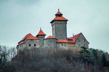 Thüringen Havzası 'ndaki güzel Drei Gleichen' in etrafında kısa bir yürüyüş - Drei Gleichen - Almanya