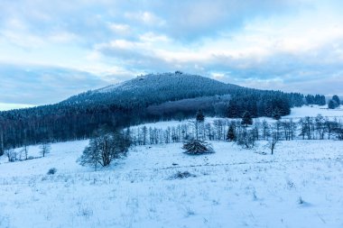 Beautiful winter landscape on the heights of the Thuringian Forest near Oberhof - Thuringia - Germany