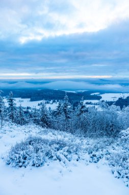 Beautiful winter landscape on the heights of the Thuringian Forest near Oberhof - Thuringia - Germany