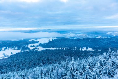 Beautiful winter landscape on the heights of the Thuringian Forest near Oberhof - Thuringia - Germany