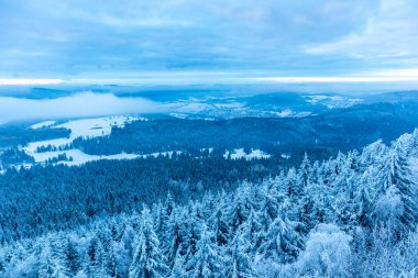 Beautiful winter landscape on the heights of the Thuringian Forest near Oberhof - Thuringia - Germany