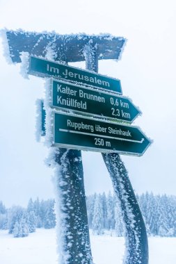 Beautiful winter landscape on the heights of the Thuringian Forest near Oberhof - Thuringia - Germany