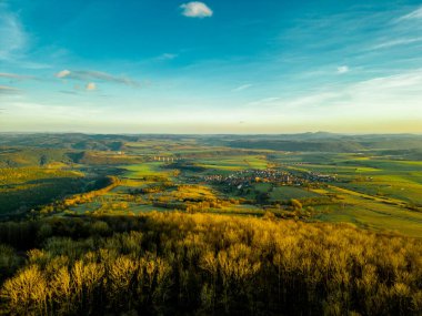 Sunset Feeling on the local mountain of Khndorf - the Dolmar - Thuringia - Germany