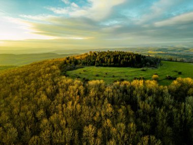 Sunset Feeling on the local mountain of Khndorf - the Dolmar - Thuringia - Germany