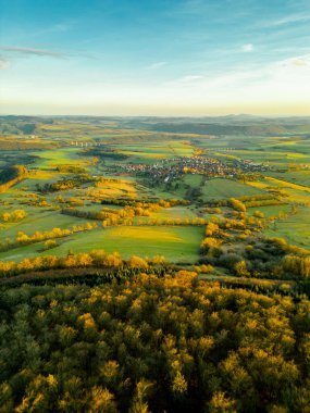 Sunset Feeling on the local mountain of Khndorf - the Dolmar - Thuringia - Germany