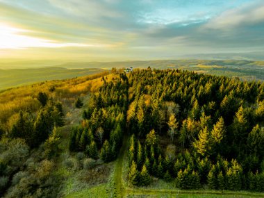 Sunset Feeling on the local mountain of Khndorf - the Dolmar - Thuringia - Germany