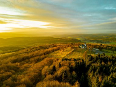 Sunset Feeling on the local mountain of Khndorf - the Dolmar - Thuringia - Germany