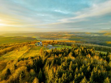 Sunset Feeling on the local mountain of Khndorf - the Dolmar - Thuringia - Germany