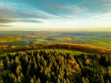 Sunset Feeling on the local mountain of Khndorf - the Dolmar - Thuringia - Germany