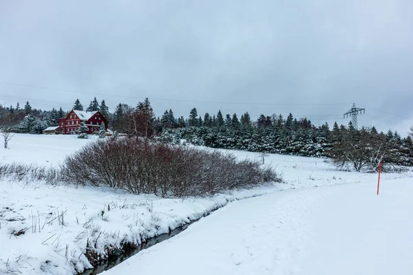 Prachtig Winterlandschap Hoogten Van Het Thüringer Woud Bij Floh Seligenthal — Stockfoto