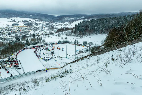 Επίσκεψη Στο International Cup Ski Jumpers Rennsteig Brotterode Thuringia Γερμανία — Φωτογραφία Αρχείου