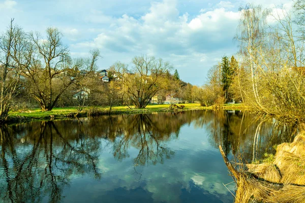 Весняна Подорож Баварському Лісі Через Курортне Місто Звізель Баварія Німеччина — стокове фото