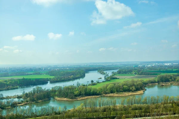 Passeio Primavera Pelo Belo Delta Danúbio Perto Donaustauf Baviera Alemanha — Fotografia de Stock
