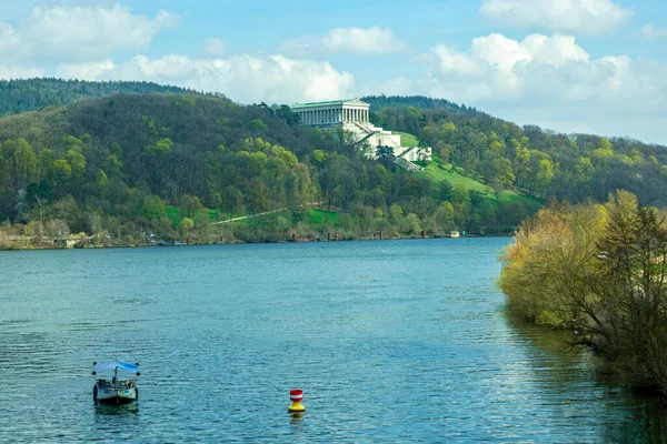 Caminata Primavera Por Hermoso Delta Del Danubio Cerca Donaustauf Baviera — Foto de Stock