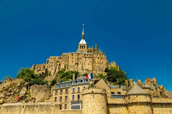 Normandiya Turist Çekimi Mont Saint Michel Fransa — Stok fotoğraf