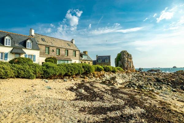 stock image On the road in beautiful Brittany at Pors Hir - Plougrescant - France