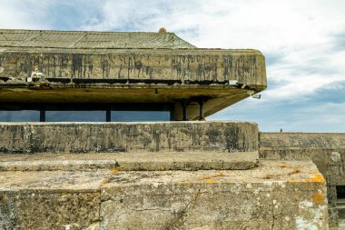 Plougonvelin-Fransa yakınlarındaki güzel Brittany 'deki Pointe Saint-Mathieu' de küçük bir keşif turu.