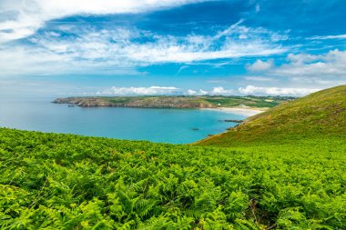 Plogoff, Fransa yakınlarındaki güzel Brittany 'de Pointe du Raz' a küçük bir keşif turu.