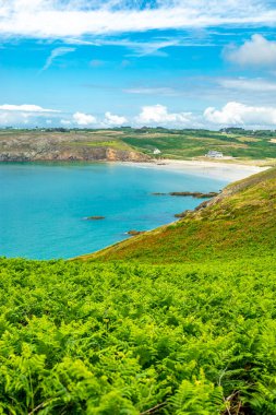Plogoff, Fransa yakınlarındaki güzel Brittany 'de Pointe du Raz' a küçük bir keşif turu.