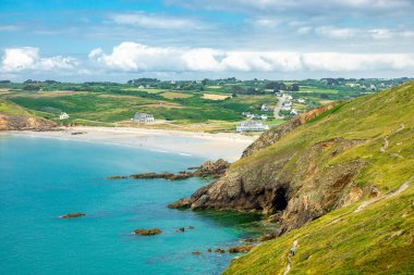 Plogoff, Fransa yakınlarındaki güzel Brittany 'de Pointe du Raz' a küçük bir keşif turu.