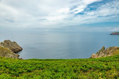 Plogoff, Fransa yakınlarındaki güzel Brittany 'de Pointe du Raz' a küçük bir keşif turu.