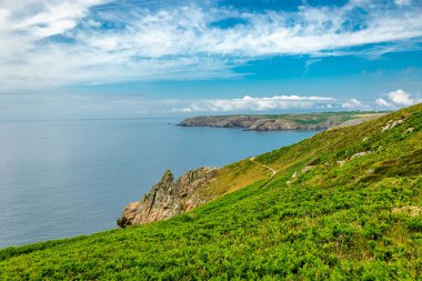 Plogoff, Fransa yakınlarındaki güzel Brittany 'de Pointe du Raz' a küçük bir keşif turu.