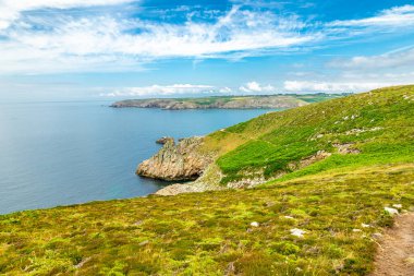 Plogoff, Fransa yakınlarındaki güzel Brittany 'de Pointe du Raz' a küçük bir keşif turu.