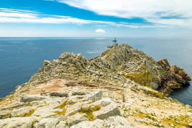 Plogoff, Fransa yakınlarındaki güzel Brittany 'de Pointe du Raz' a küçük bir keşif turu.
