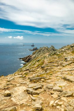 Plogoff, Fransa yakınlarındaki güzel Brittany 'de Pointe du Raz' a küçük bir keşif turu.