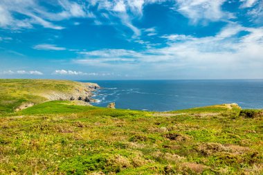 Plogoff, Fransa yakınlarındaki güzel Brittany 'de Pointe du Raz' a küçük bir keşif turu.