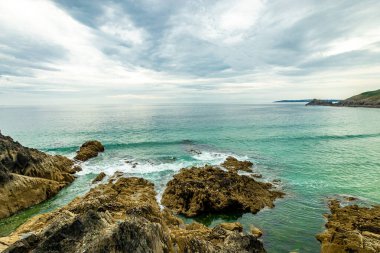 Plouzan, Fransa yakınlarındaki güzel Brittany 'deki Phare du Petit Minou' da küçük bir keşif turu.