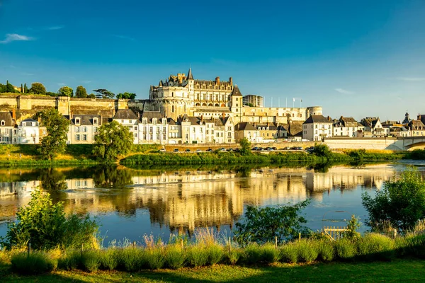 Summer Discovery Beautiful Seine Valley Amboise Castle Indre Loire France — Stock Photo, Image