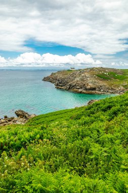 Güzel Brittany 'deki yolda, tüm röfleleriyle - Phare du Millier - Fransa