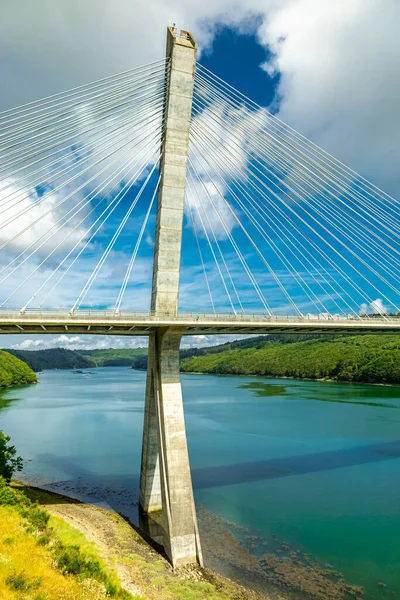 Vägen Genom Västra Frankrike Till Pont Trnez Vackra Bretagne Frankrike — Stockfoto