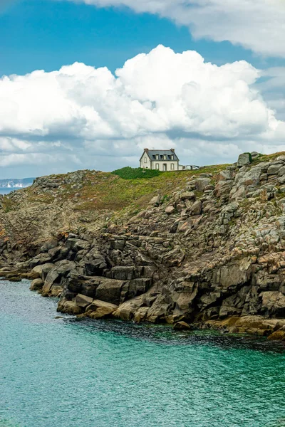 Unterwegs Der Wunderschönen Bretagne Mit All Ihren Highlights Phare Millier — Stockfoto