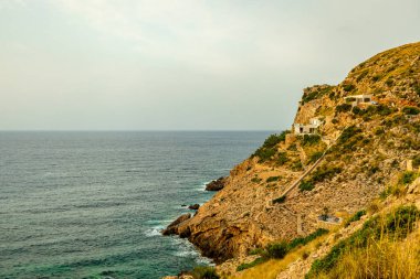 Cala Sant Vicen körfezinde, Mallorca 'nın güzel Balearic adasında tatil atmosferi