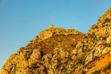 Güzel Balearic Adası Mallorca 'daki en önemli noktaya giden yolda - Kaptan de Formentor -