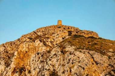 Güzel Balearic Adası Mallorca 'daki en önemli noktaya giden yolda - Kaptan de Formentor -