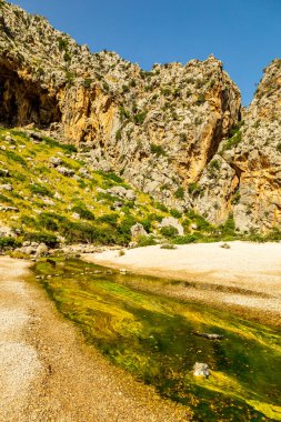 Mallorca-Sller-İspanya 'nın güzel Balear adasının batısındaki yolda.