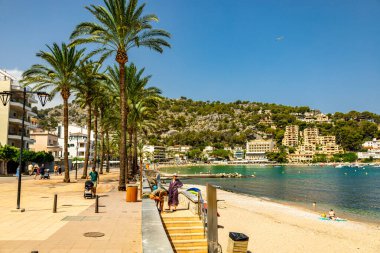Mallorca-Sller-İspanya 'nın güzel Balear adasının batısındaki yolda.