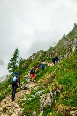 Güzel Berchtesgaden Alpleri 'nden geçerek Watzmann - Berchtesgaden - Bavyera - Almanya