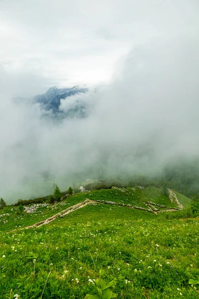 Güzel Berchtesgaden Alpleri 'nden geçerek Watzmann - Berchtesgaden - Bavyera - Almanya