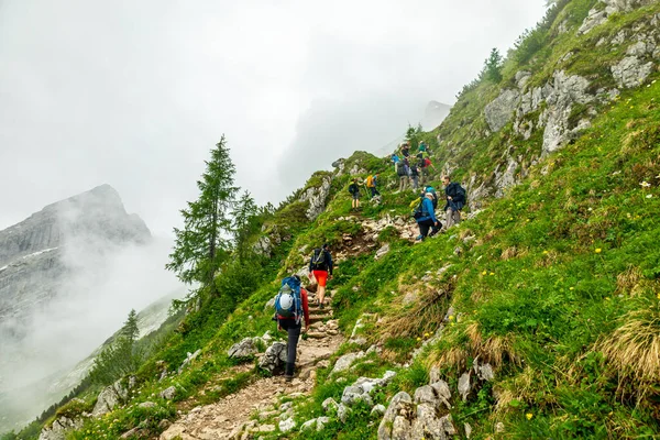 Wanderung Durch Die Berchtesgadener Alpen Auf Den Watzmann Berchtesgaden Bayern — Stockfoto
