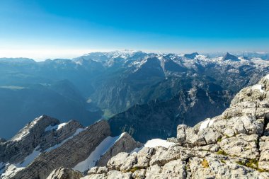Güzel Berchtesgaden Alpleri 'nden geçerek Watzmann - Berchtesgaden - Bavyera - Almanya