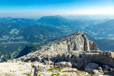 Güzel Berchtesgaden Alpleri 'nden geçerek Watzmann - Berchtesgaden - Bavyera - Almanya