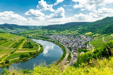 Bremm-Rhineland-Palatinate yakınlarındaki Moselle bölgesinde kısa bir keşif turu Almanya